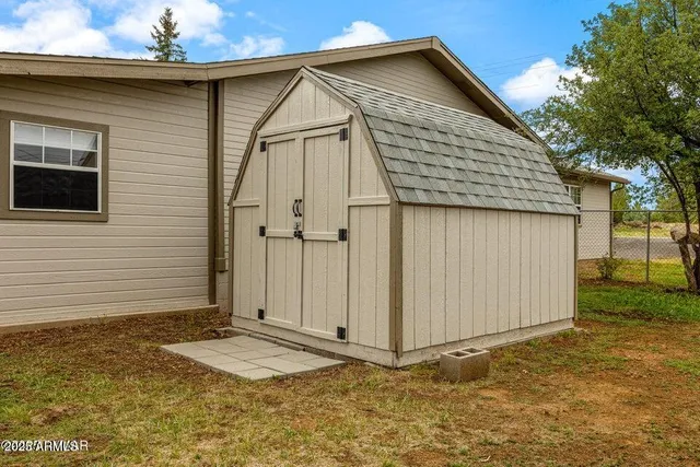 a backyard of a house
