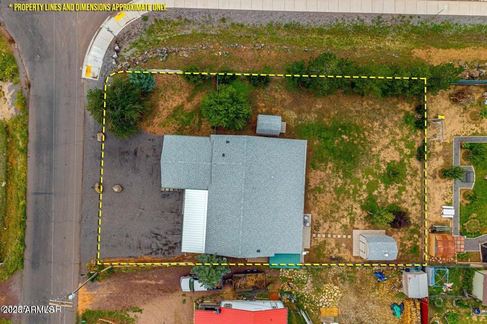 1590 Peterson Road Lakeside, AZ 85929 - Photo 35 of 41 an aerial view of residential house with outdoor space and lake view