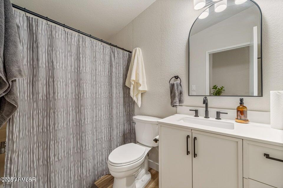 1590 Peterson Road Lakeside, AZ 85929 - Photo 10 of 41 a bathroom with a sink a toilet and mirror