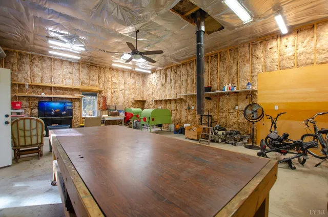 a green field with plants in front of it