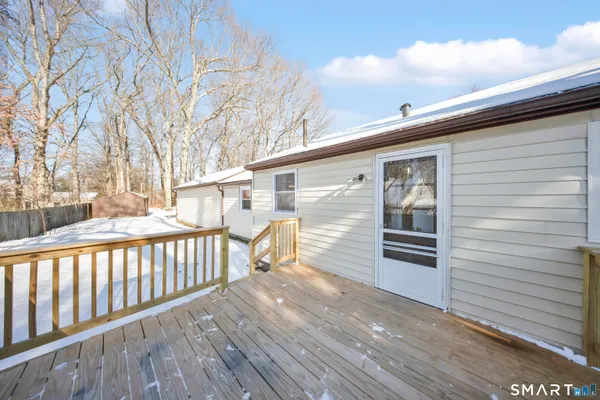 a view of a house with a deck