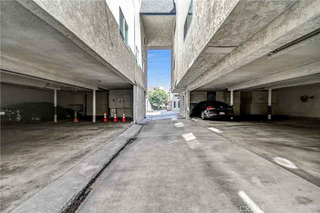 a view of a car garage