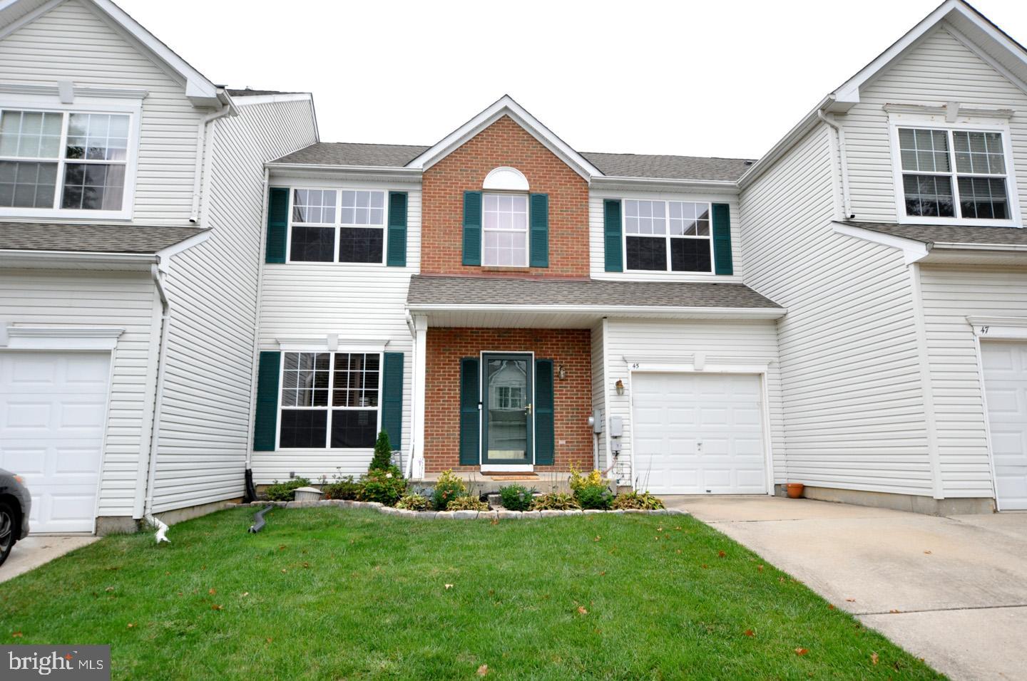 45 Windingbrook Road Bordentown, NJ 08505 - Photo 1 of 28 Front exterior/w 1 car garage/driveway parking