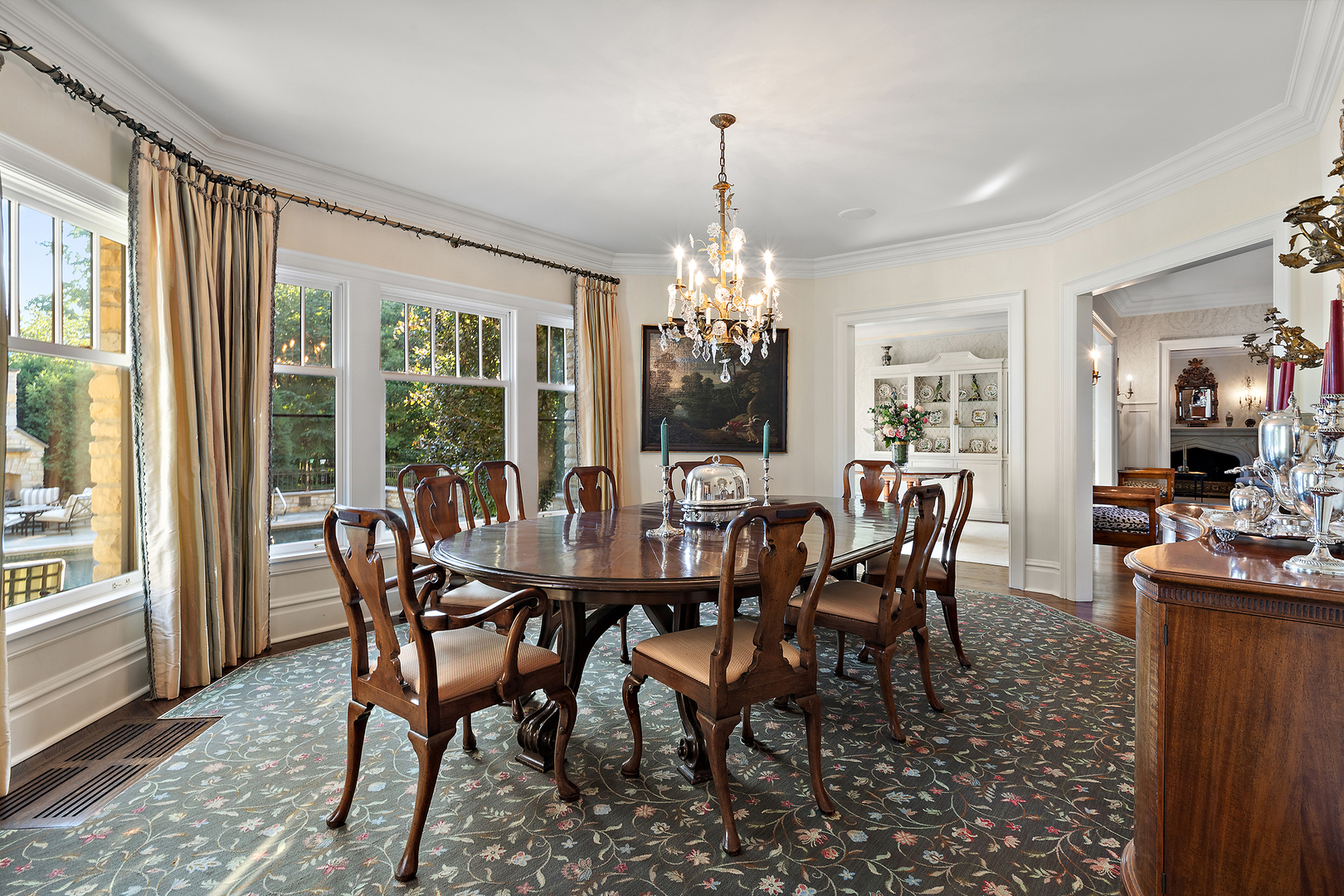 640 Hill Road Winnetka, IL 60093 - Photo 8 of 52 a view of a dining room with furniture window and outside view
