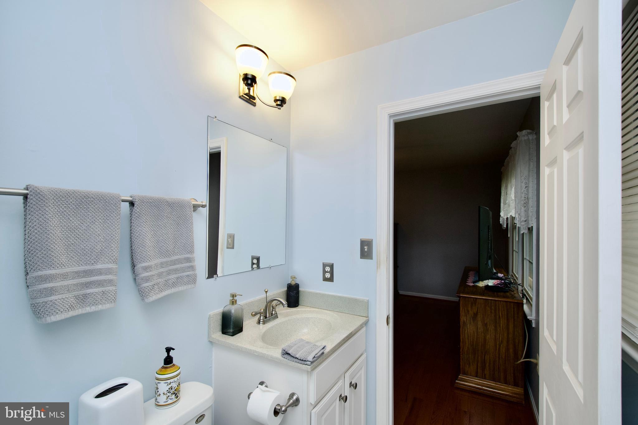 6690 Old Blacksmith Drive Burke, VA 22015 - Photo 28 of 46 a bathroom with a sink and a mirror