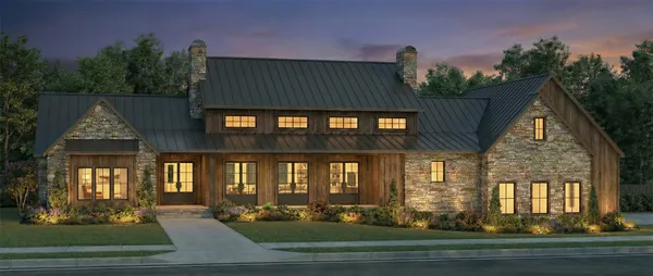 a front view of a house