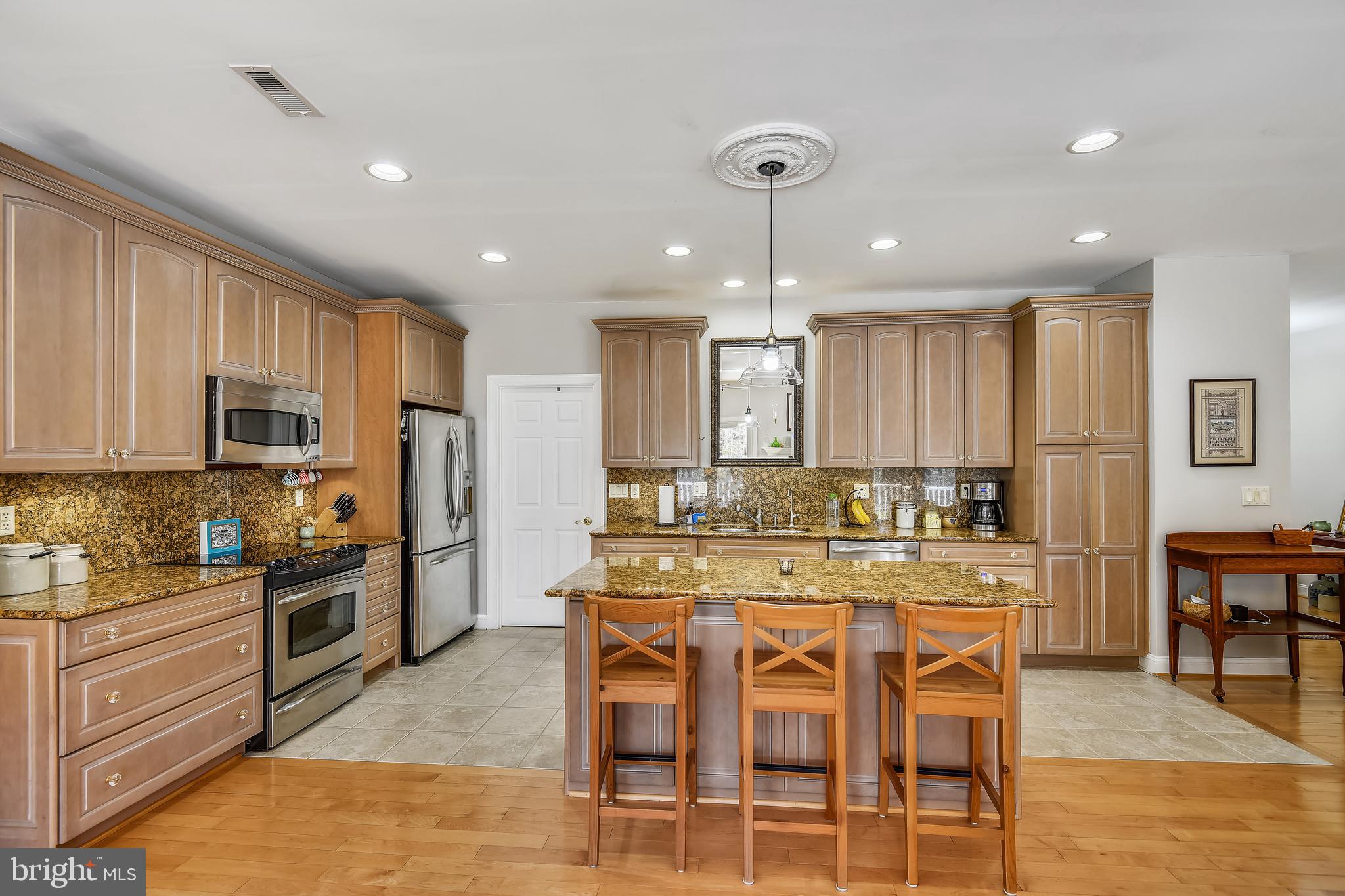 Kitchen with tile floor