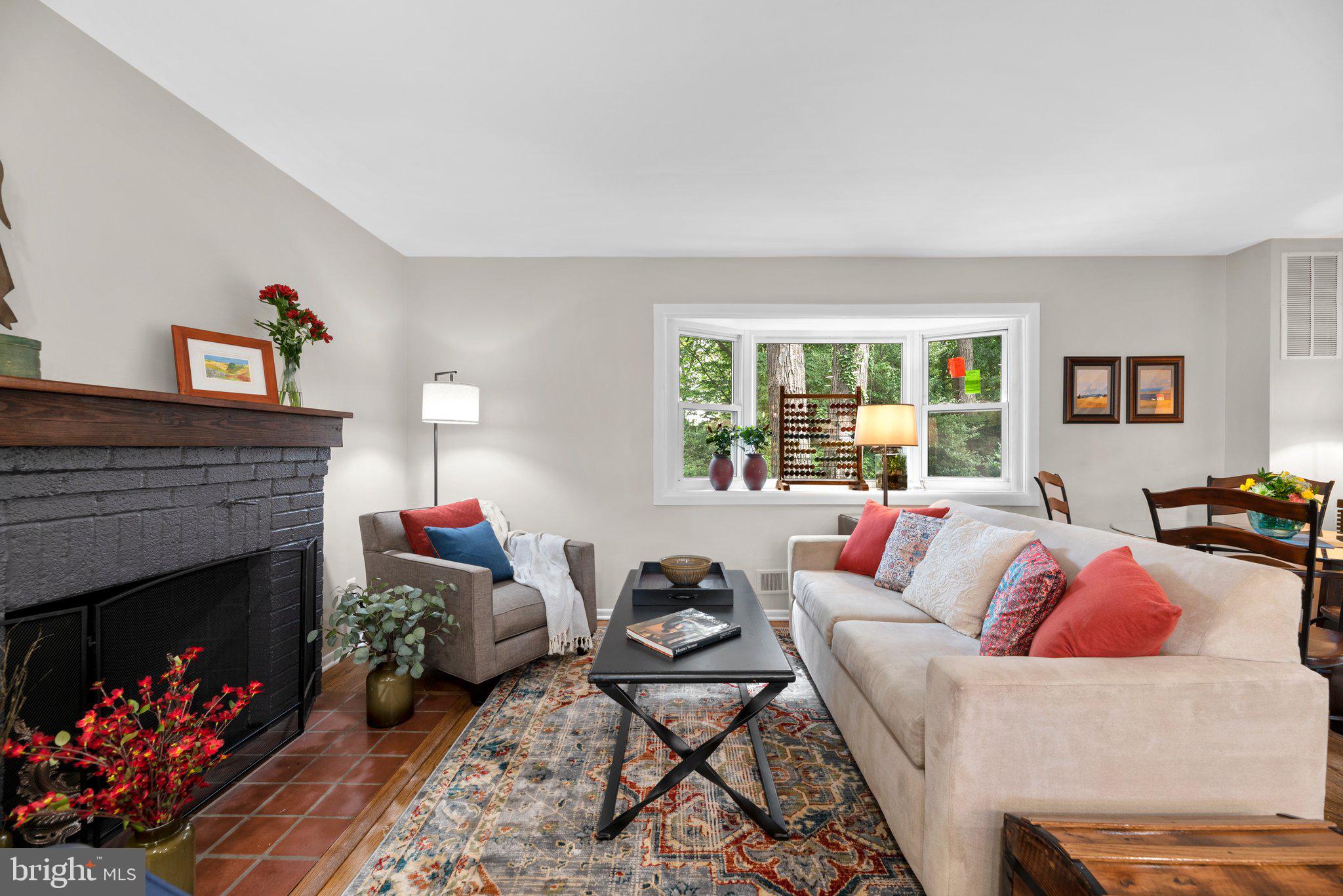 5902 Rustic Lane Elkridge, MD 21075 - Photo 44 of 65 Cozy living space with wood burning fireplace