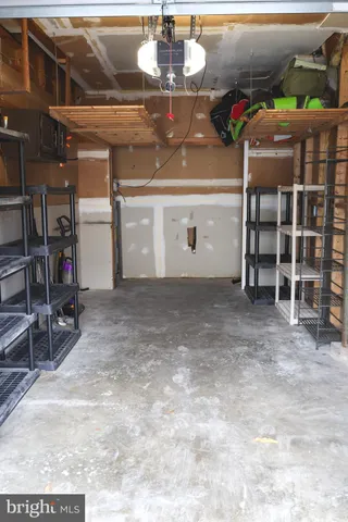 a view of a garage with rack
