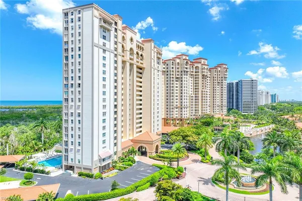 a view of a city with tall buildings