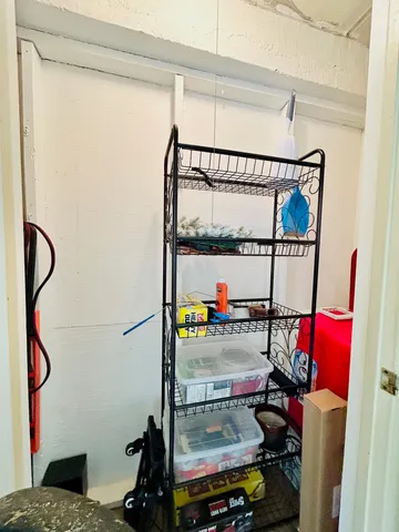 a view of storage and utility room