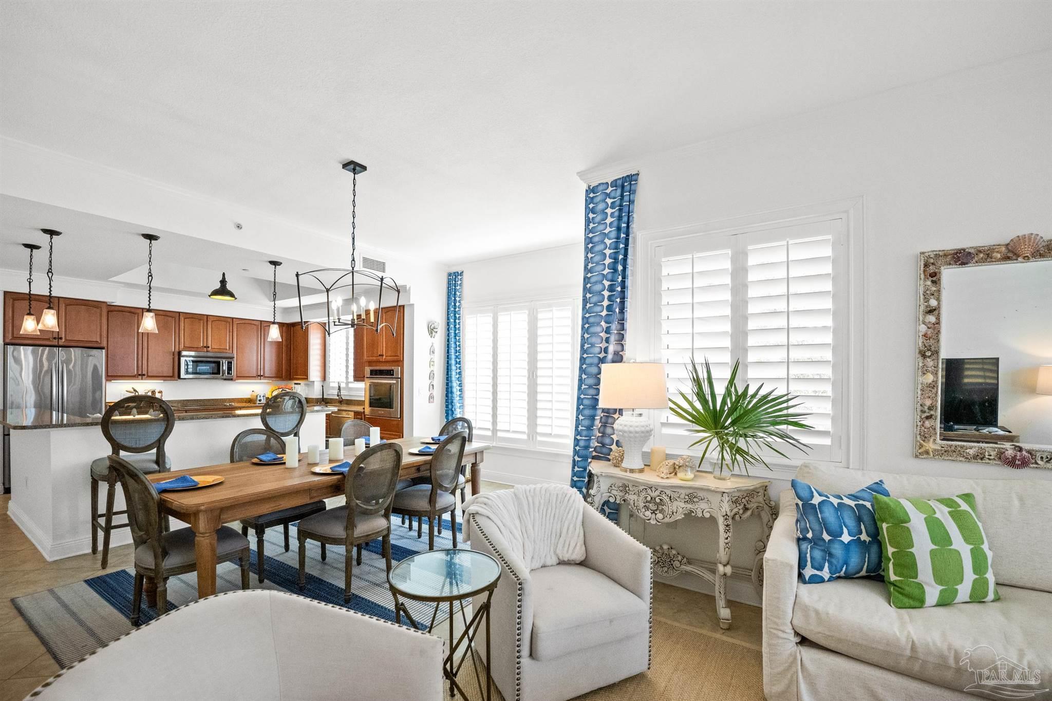 14500 River Road, Unit 101 Pensacola, FL 32507 - Photo 37 of 61 a living room with furniture kitchen view and a large window