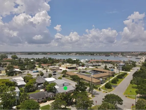 an aerial view of multiple house