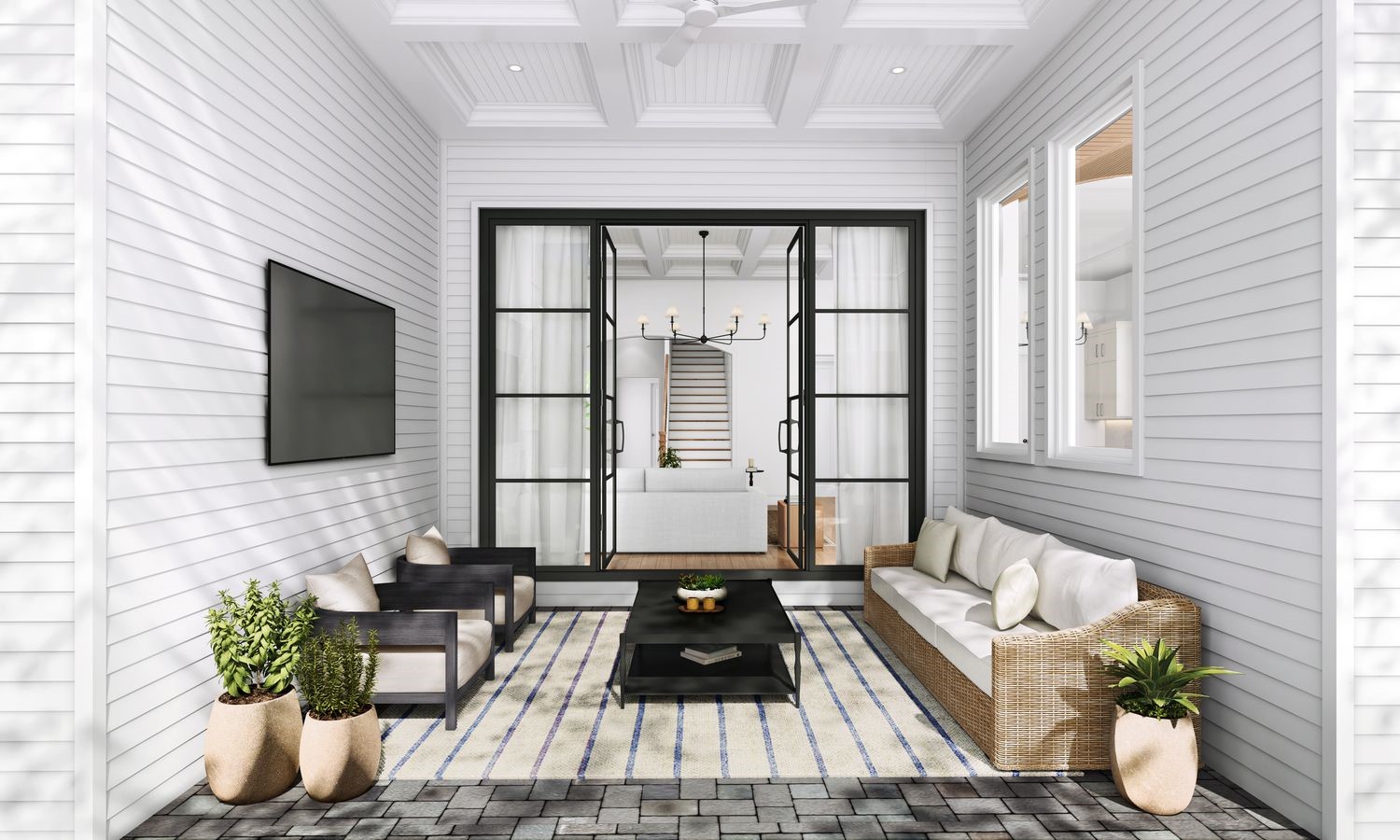 305 West 17th Street Houston, TX 77008 - Photo 4 of 12 a living room with furniture and a flat screen tv