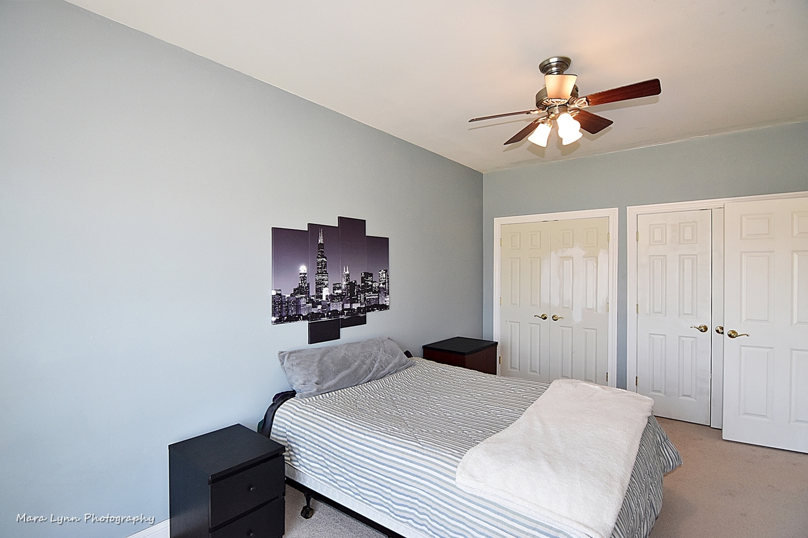 37W200 Red Gate Road St. Charles, IL 60175 - Photo 28 of 47 a bedroom with a bed and a chandelier