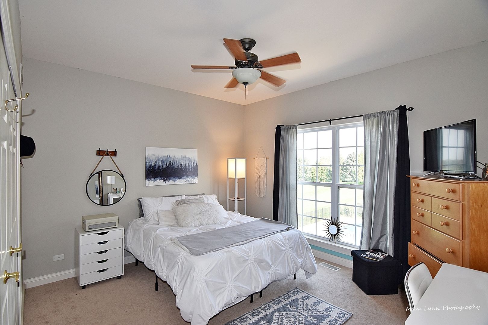 37W200 Red Gate Road St. Charles, IL 60175 - Photo 31 of 47 a bedroom with a bed a window and flat screen tv