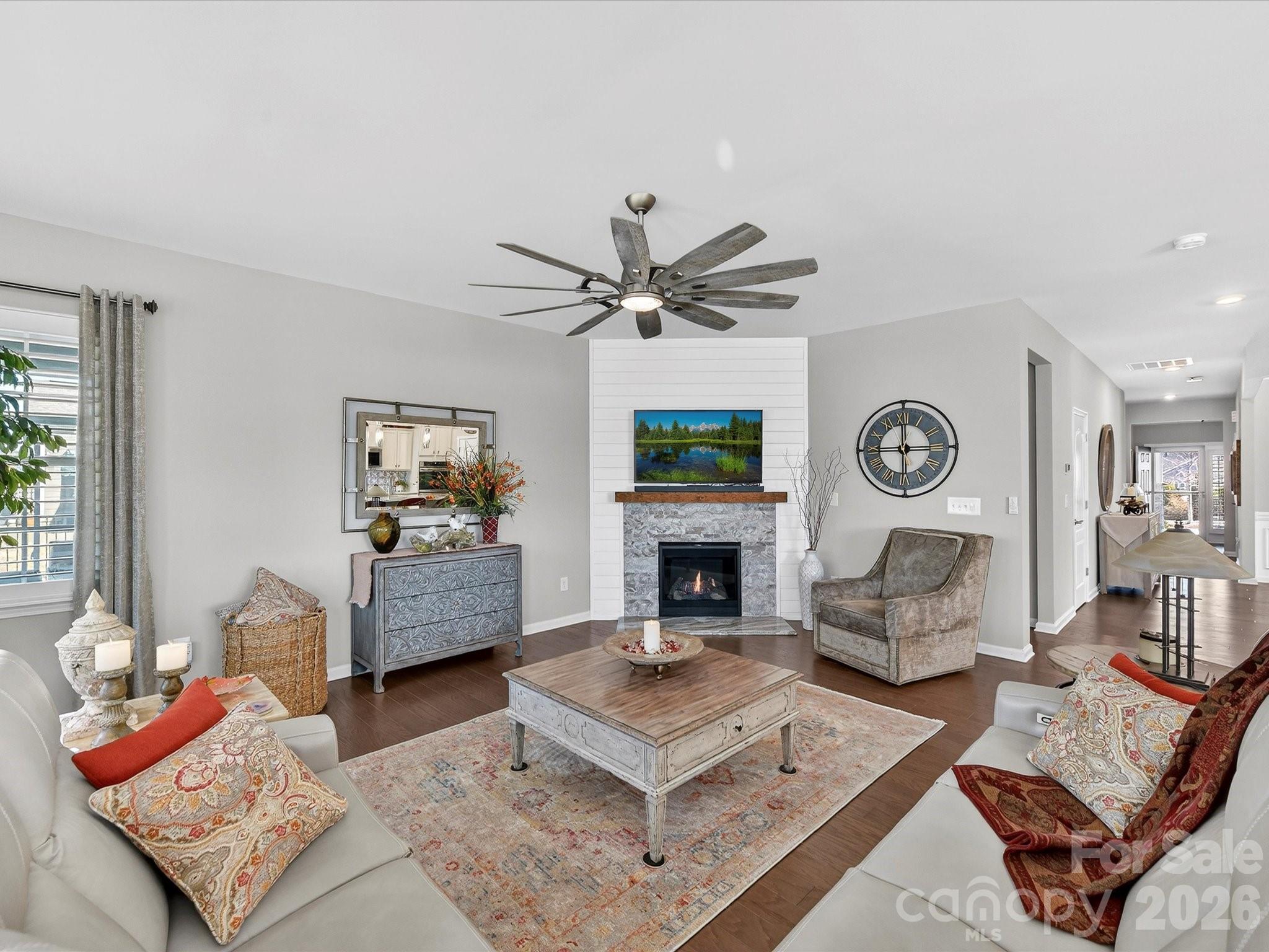 3355 Oliver Stanley Trail Lancaster, SC 29720 - Photo 9 of 48 a living room with furniture and a fireplace
