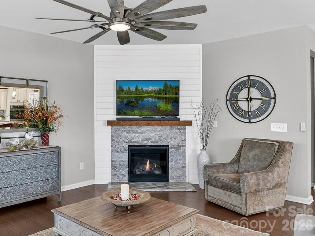 3355 Oliver Stanley Trail Lancaster, SC 29720 - Photo 10 of 48 a living room with furniture and a fireplace