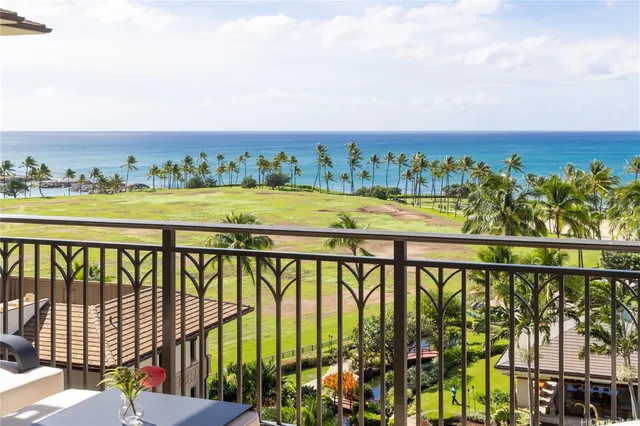 a view of a city skyline from a balcony