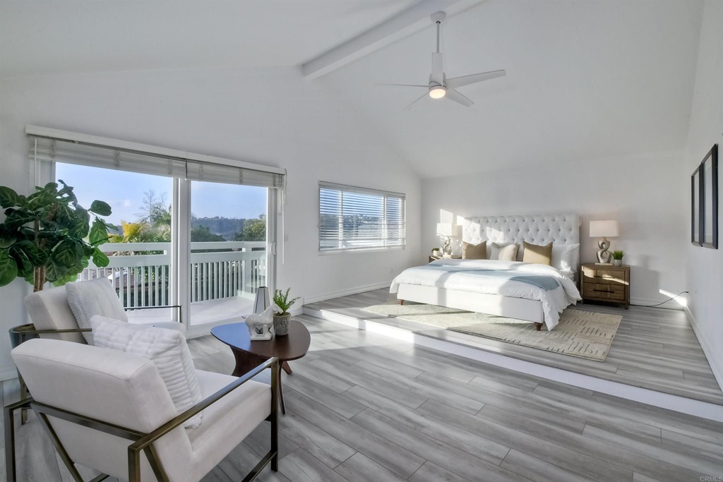 735 Santa Paula Solana Beach, CA 92075 - Photo 24 of 61 a bedroom with a bed and a large window