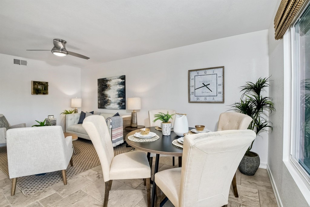 735 Santa Paula Solana Beach, CA 92075 - Photo 33 of 61 a dining room with furniture and window