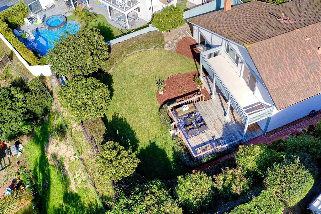 735 Santa Paula Solana Beach, CA 92075 - Photo 47 of 61 a aerial view of a house with a yard and garden