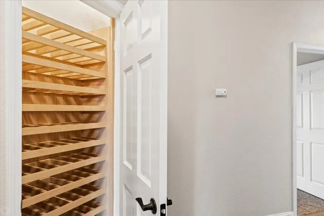a view of a swimming pool with an ocean view