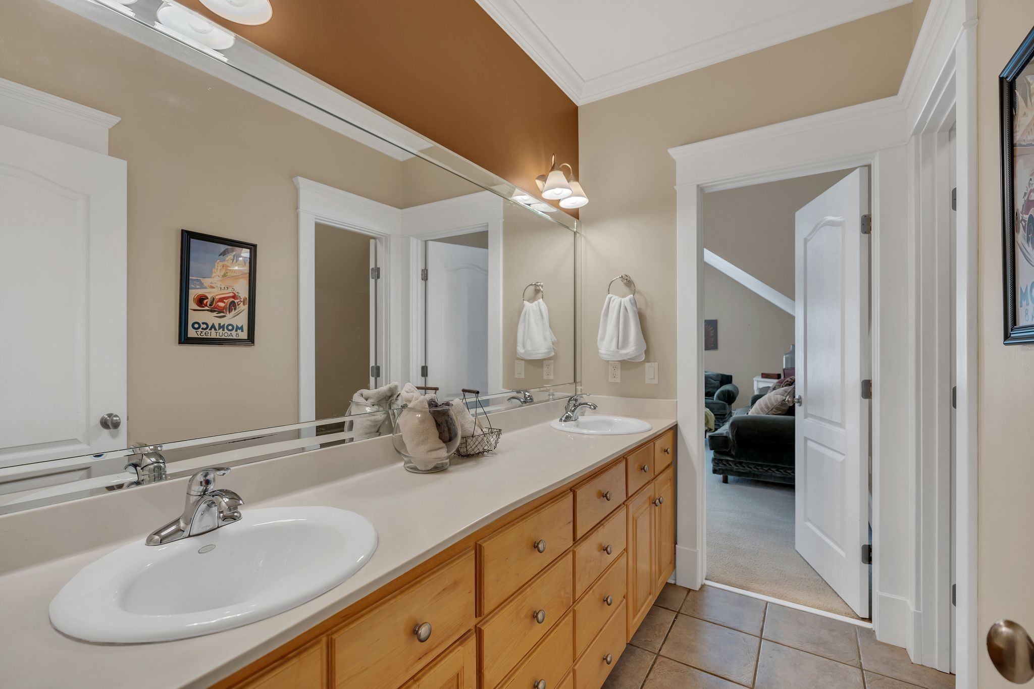 94 Oak Shadow Drive Loretto, TN 38469 - Photo 45 of 68 a en suite bathroom with double sink and a mirror