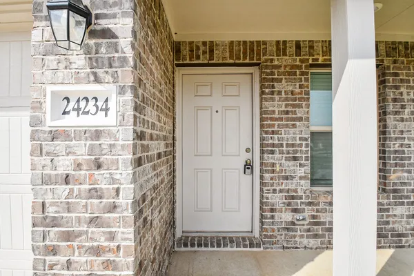 a view of a brick wall