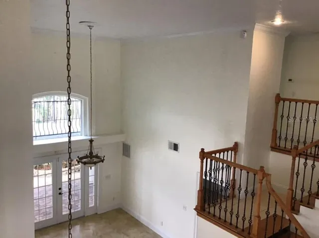 a view of a backyard of a house