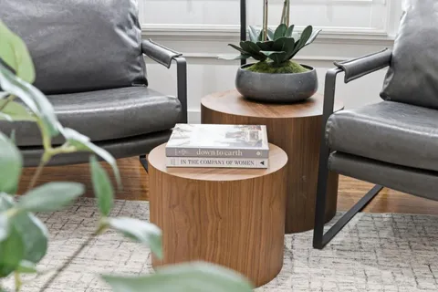 a view of balcony with furniture and potted plant