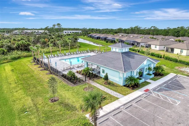 a view of a garden with an ocean view