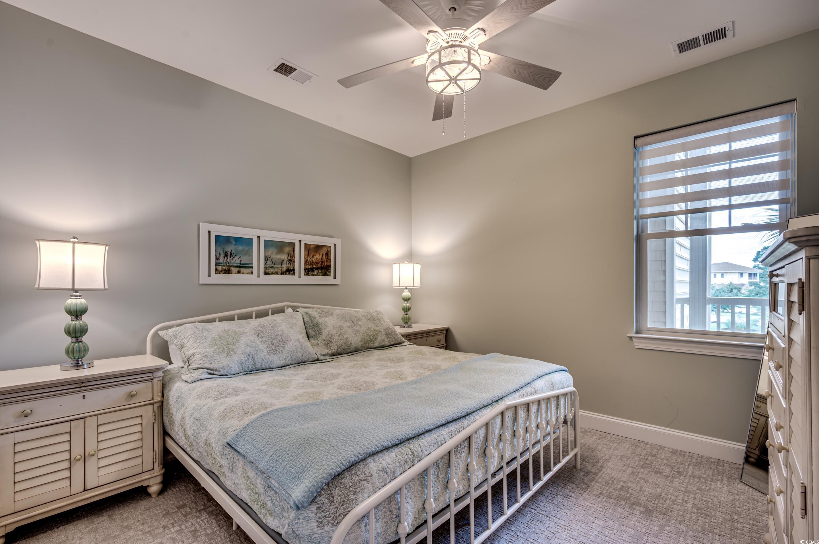 701 Pickering Drive, Unit 203 Murrells Inlet, SC 29576 - Photo 25 of 35 Ceiling fan and custom blinds