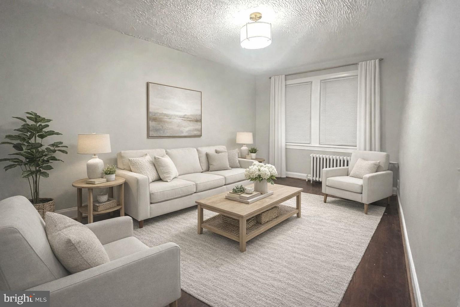 1723 H Street Northeast, Unit 2 Washington, DC 20002 - Photo 2 of 8 Living Room - Virtually Staged