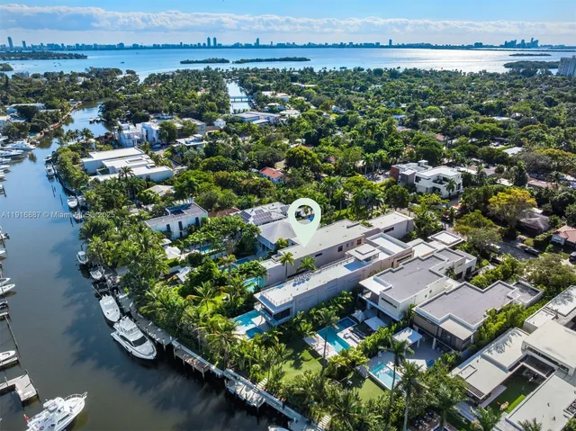 an aerial view of multiple house