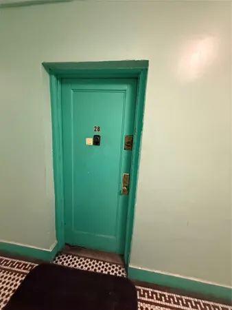 a view of a door
