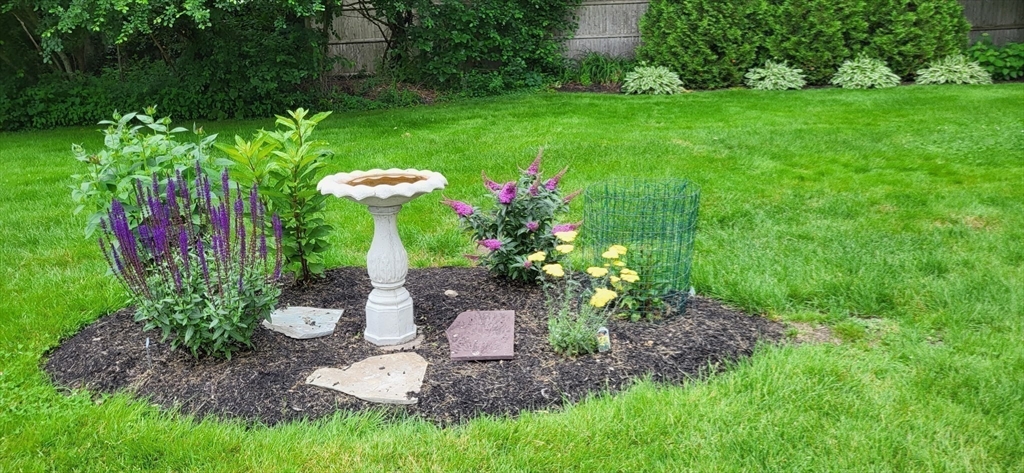 12 Tulane Road Danvers, MA 01923 - Photo 4 of 25 a view of a garden with a fountain