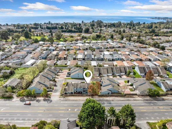 an aerial view of a city