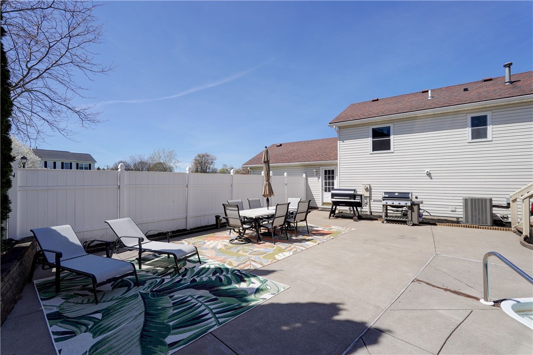 601 Gilmore Road Clarkson, NY 14420 - Photo 39 of 48 Poured concrete patio surrounded by privacy fence!