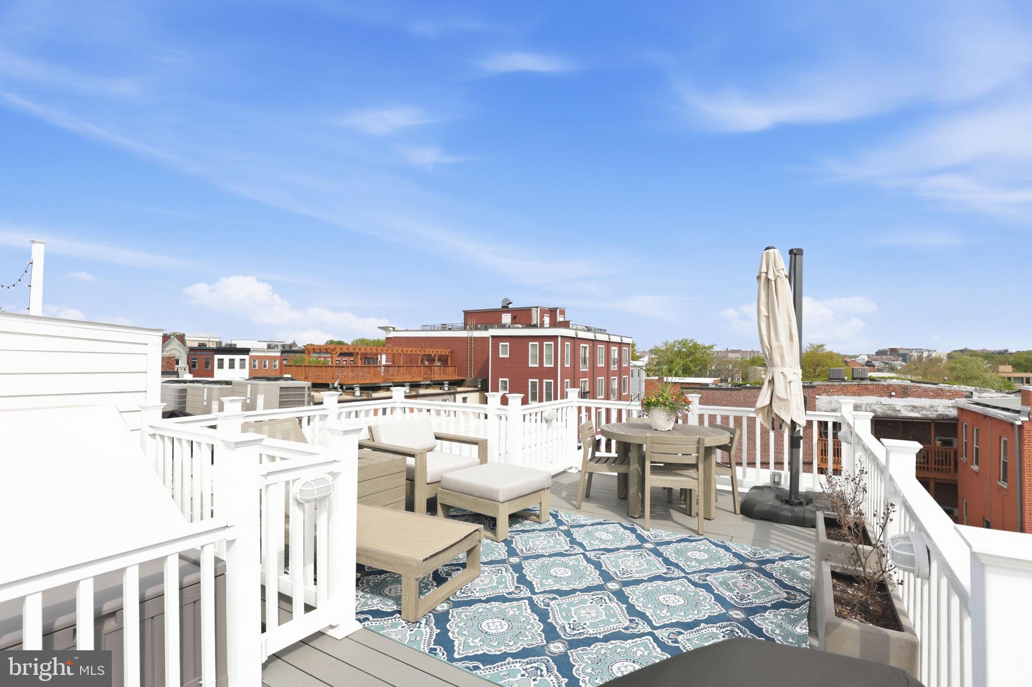 1007 O Street Northwest Washington, DC 20001 - Photo 6 of 51 Incredible roofdeck with cityline views!