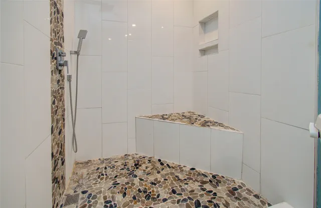 a view of a room with an empty space