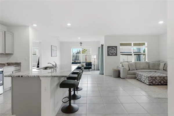 a living room with furniture and a couch