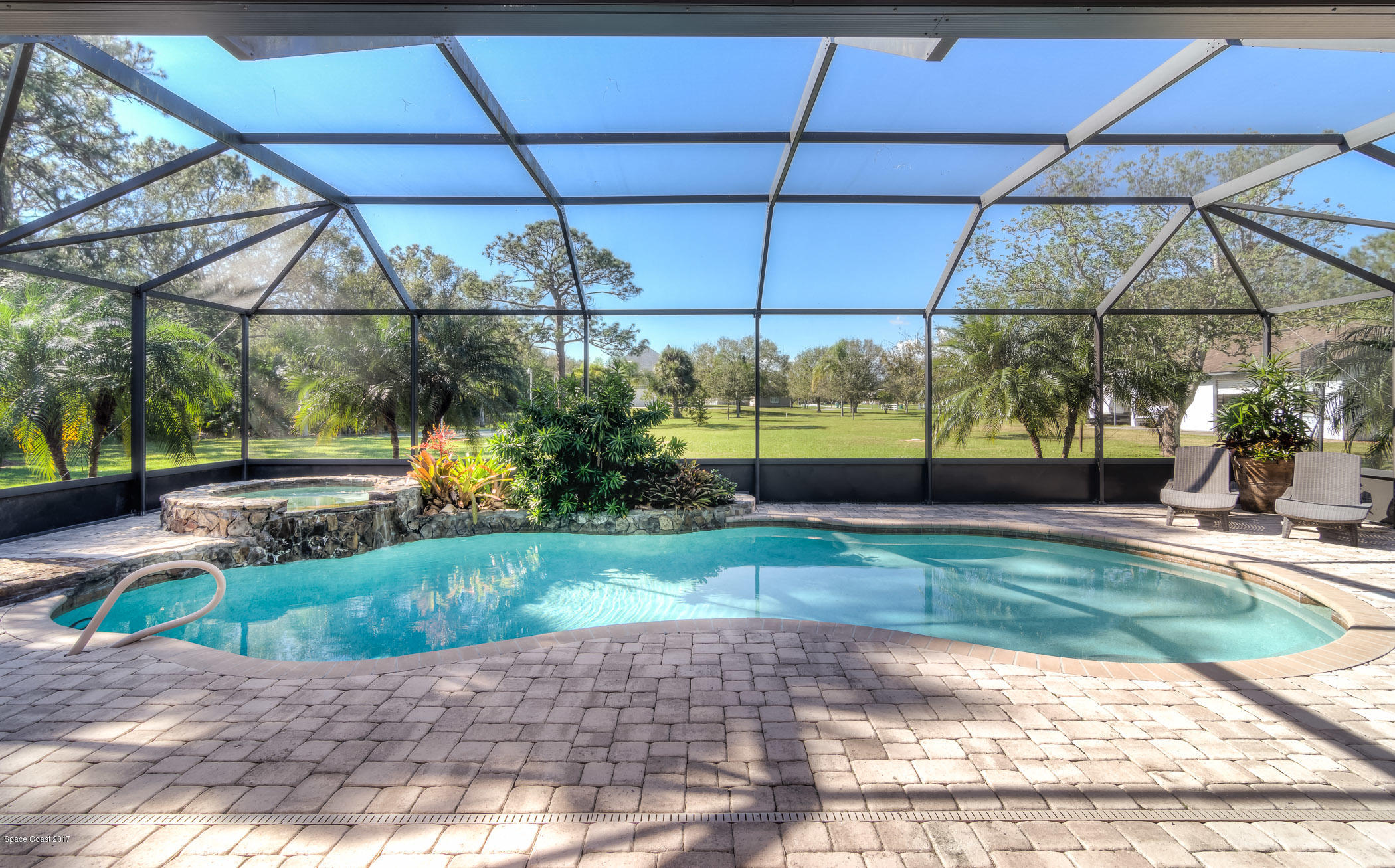 2500 Turtle Mound Road Melbourne, FL 32934 - Photo 3 of 43 Pool Area w/ heated spa