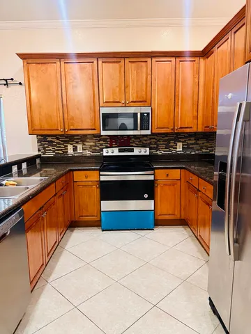 a view of a playground with a slide