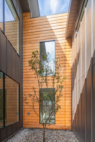 a view of a door of the house
