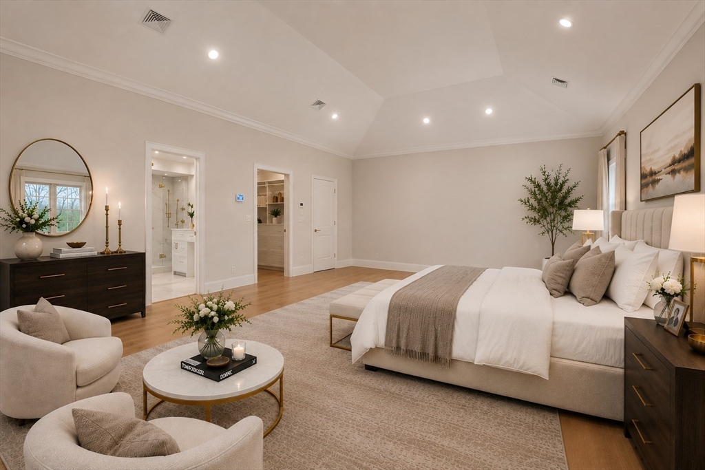 80 Doublet Hill Road Weston, MA 02493 - Photo 22 of 38 a bedroom with bed and a couch