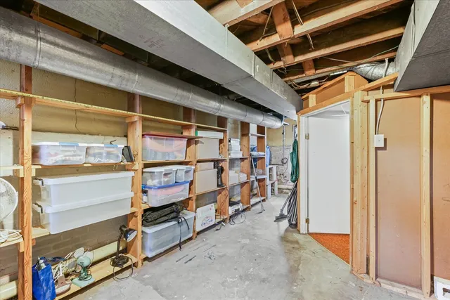 a view of storage and utility room