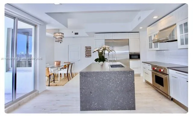 a front view of a multi story building