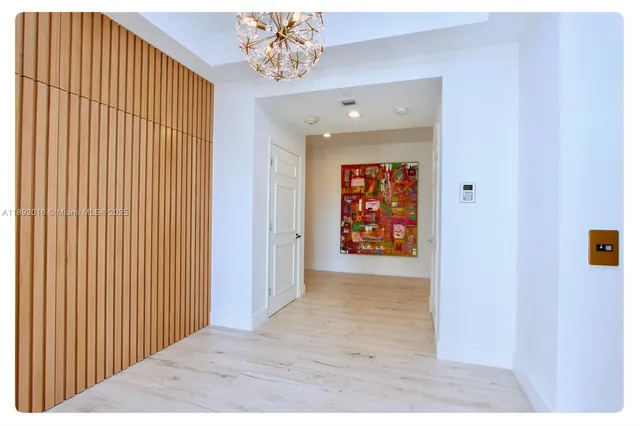 a view of a hallway with a elevator