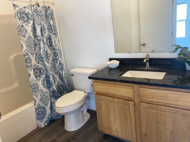 1365 Fox Hound Trail Beecher, IL 60401 - Photo 15 of 22 a bathroom with a granite countertop toilet and a sink